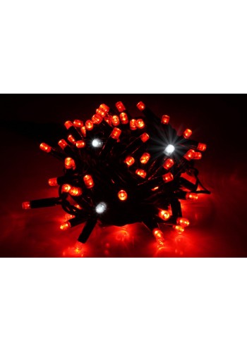 Гірлянда вулична LUMION нитка 100LED 10m 230V колір червоний, мерехтять 10LED IP44 EN