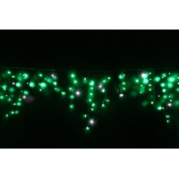 Гірлянда вулична LUMION бахрома 90LED 2x0,5m 230Vцвет зелений, мерехтить 9LED IP44 EN