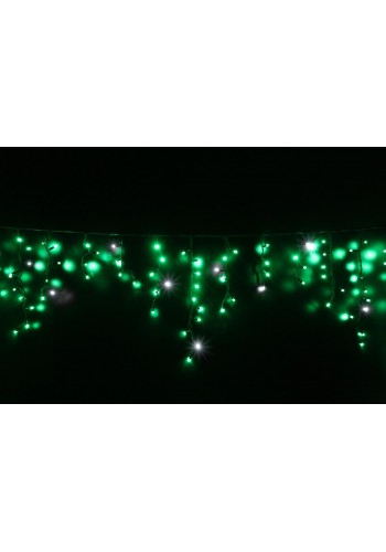 Гірлянда вулична LUMION бахрома 90LED 2x0,5m 230Vцвет зелений, мерехтить 9LED IP44 EN