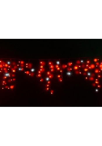 Гірлянда вулична LUMION бахрома 90LED 2x0,5m 230V колір червоний, мерехтить 9LED IP44 EN