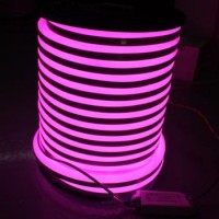 Уличный световой шнур Lumion 220V SUPER SMD NEON FLEX 8*16мм, 92 светодиода/м.п., 50м/ рул цвет розовый
