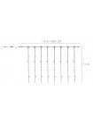 Гірлянда вулична LUMION штора 288LED 1,5x1m 230V колір синій / чорний, IP44 EN