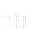 Вулична світлодіодна гірлянда Штора Lumion 912 led колір зелений довжина 2м. висота 3м IP44, 230V без каб піт