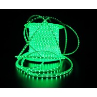 Уличный плоский светодиодный шнур Lumion Led Duralight 6*15 мм 60 LED/м.п. наружный цвет зеленый
