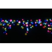 Гирлянда уличная LUMION бахрома 90LED 2x0,5m 230V цвет мульти с мерцанием 9LED IP44 EN