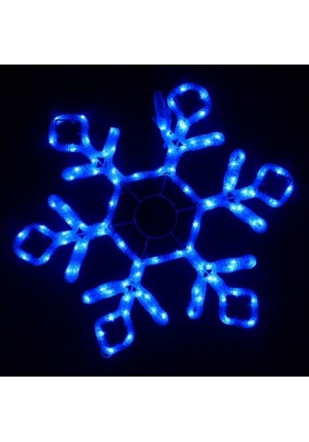 Вулична гірлянда - мотив сніжинки "Snow Flake Motif" 40x40 синій світлодіод 12LED мерехтіння біле