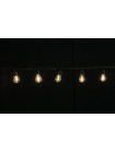 Уличная светодиодная ретро-гирлянда лампочки Lumion Filament Bulb String S14 4м 20 ламп цвет белый теплый