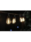Вулична світлодіодна ретро-гірлянда лампочки Lumion Filament Bulb String 2м 10 ламп зовнішня колір білий теплий