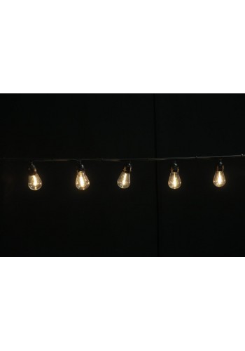 Вулична світлодіодна ретро-гірлянда лампочки Lumion Filament Bulb String 2м 10 ламп зовнішня колір білий теплий