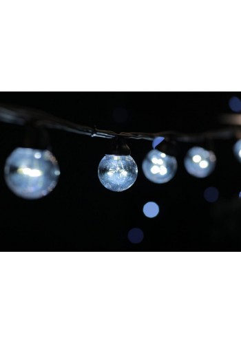 Вулична світлодіодна ретро-гірлянда лампочки Lumion Galaxy Bulb String 10м 30 ламп зовнішня колір білий холод.