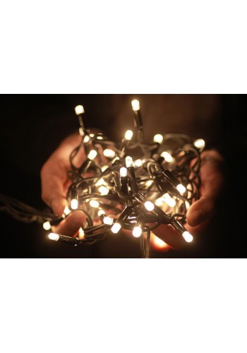 Гірлянда вулична LUMION нитка 200LED 10m 230V колір білий теплий / чорний IP44 EN