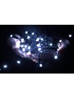 Гірлянда вулична LUMION нитка 100LED 10m 230V колір білий холодний / чорний IP44 EN
