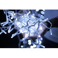 Гирлянда уличная LUMION нить 200LED 10m 230V белый холодный/белый, мерцает 20 LED IP44 EN