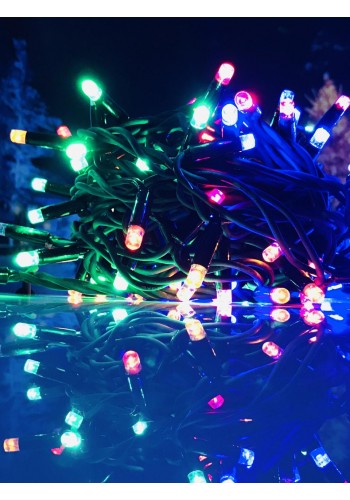 Гирлянда уличная LUMION нить 100LED 10m 230V мульти цвет, мерцают 10LED IP44 EN