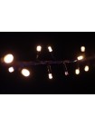 Гірлянда вулична LUMION нитка 100LED 10m 230V колір білий теплий / чорний IP44 EN