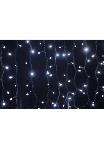 Гірлянда вулична LUMION штора 288LED 1,5x1m 230V колір білий холодний / чорна IP44 EN