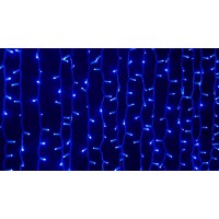 Гирлянда уличная LUMION штора 288LED 1,5x1m 230V цвет синий/черный, IP44 EN