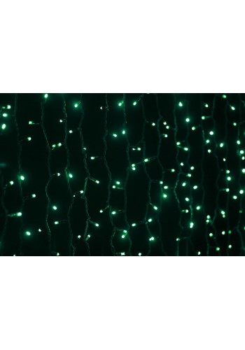 Гирлянда уличная LUMION штора 456LED 2x1,5m 230V цвет зеленый/черный IP44 EN