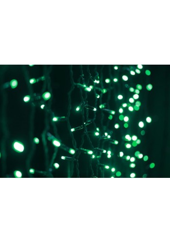 Вулична світлодіодна гірлянда Штора Lumion 912 led колір зелений довжина 2м. висота 3м IP44, 230V без каб піт