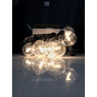 Уличная светодиодная ретро-гирлянда лампочки Lumion Filament Bulb String G45 4м 20 ламп цвет белый теплый