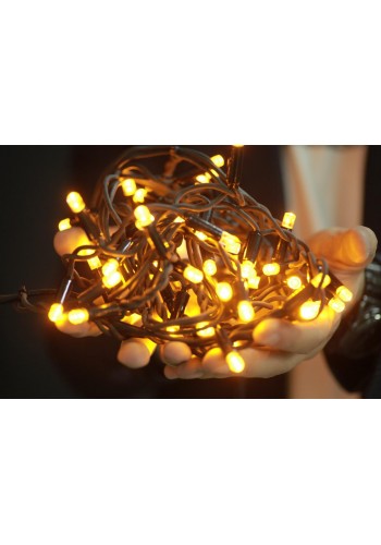 Гирлянда уличная LUMION нить 200LED 10m 230V цвет желтый/черный IP44 EN