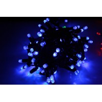 Гірлянда вулична LUMION нитка 200LED 10m 230V колір синій / білий, мерехтить 20 LED IP44 EN