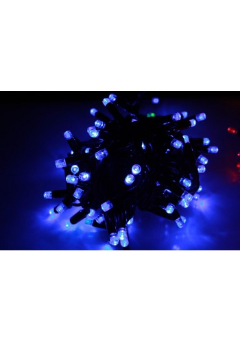 Гірлянда вулична LUMION нитка 200LED 10m 230V колір синій / білий, мерехтить 20 LED IP44 EN