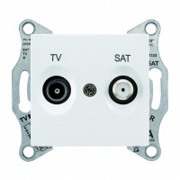 Розетка TV/SAT, прохідна, 4 dB Sedna SDN3401921 білий