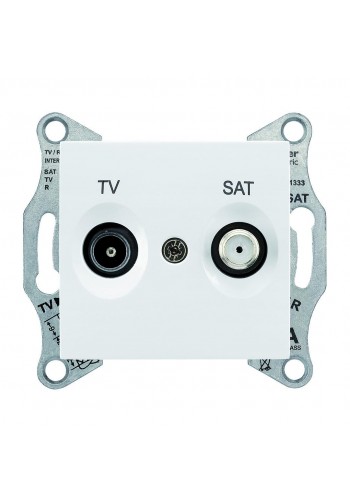 Розетка TV/SAT, прохідна, 4 dB Sedna SDN3401921 білий