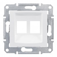 Накладка двухмодульной AMP, MOLEX, KELINE, кат. 5e, 6 UTP Sedna SDN4400621 білий
