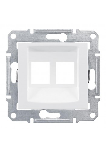 Накладка двухмодульной AMP, MOLEX, KELINE, кат. 5e, 6 UTP Sedna SDN4400621 білий