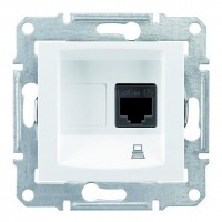 Компьютерная розетка RJ45, кат. 5e, неэкр. UTP с пружинными зажимами  Sedna SDN4300121 белый