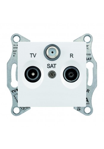 Розетка ТV/R/SAT, прохідна, 4 dB Sedna SDN3501421 білий