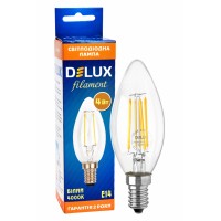 лед лампа  DELUX BL37B 4 Вт 4000K 220В E14 filament - (90011681)