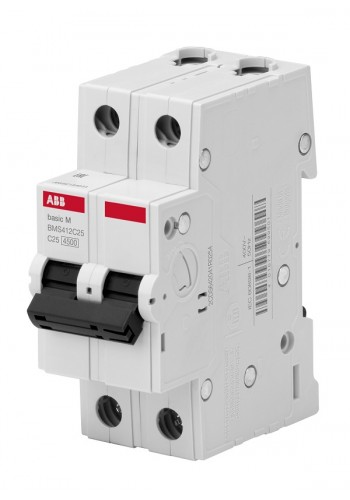 Автоматический выключатель BASIC M, 2Р, 20А, Х-КА 'С' BMS412C20