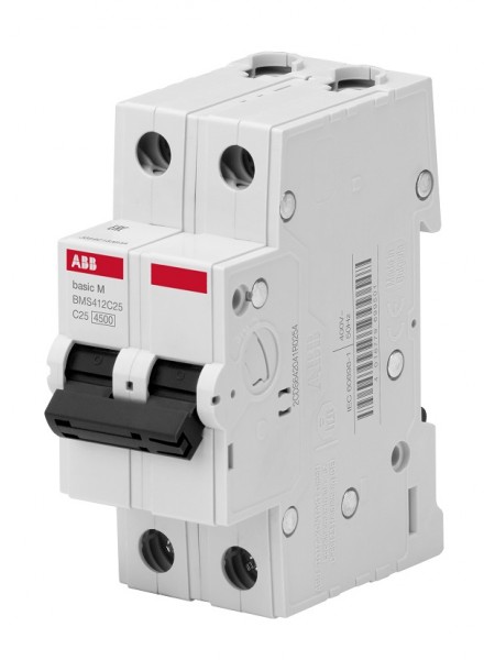 Автоматичний вимикач BASIC M, 2Р, 20А, Х-КА 'С' BMS412C20 Автоматичний вимикач BASIC M, 2Р, 20А, Х-КА 'С' BMS412C20