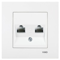 VI KO KARRE БЕЛЫЙ Розетка двойная компьютерная 90960034