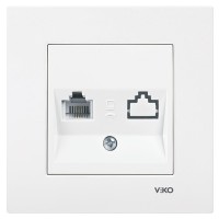 VI KO KARRE БЕЛЫЙ Розетка телефонная 90960013