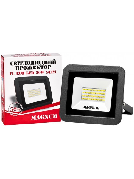 світлодіодний прожектор MAGNUM FL ECO LED 50Вт slim_6500К_IP65 - (90011661)