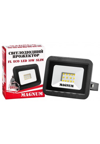 світлодіодний прожектор MAGNUM FL ECO LED 10Вт slim_6500К_IP65 - (90011658)