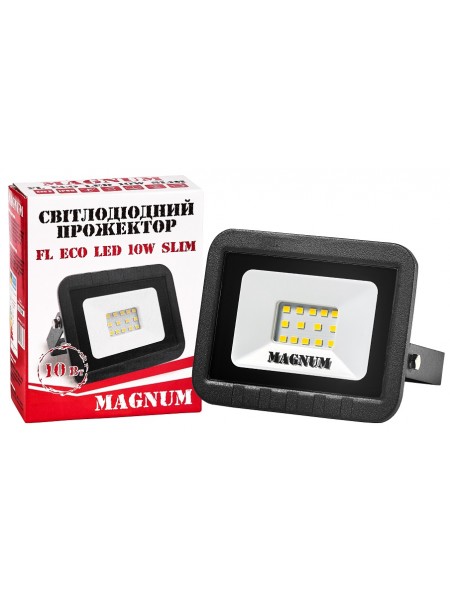 світлодіодний прожектор MAGNUM FL ECO LED 10Вт slim_6500К_IP65 - (90011658)