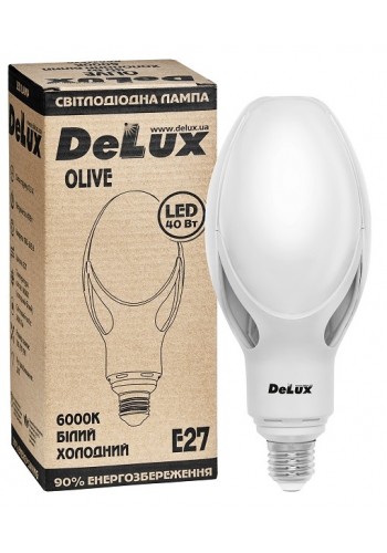 лампа Світлодіодна DELUX OLIVE 40w E27 6000K заміна ртутно-вольфрамової лампи - (90011618)