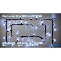 гирлянда внеш DELUX STRING 100LED 10m 20flash белый/чор IP44 - (90012966)