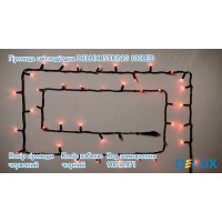 гирлянда внеш DELUX STRING 100LED 10m 20flash крас/чор IP44 - (90012971)