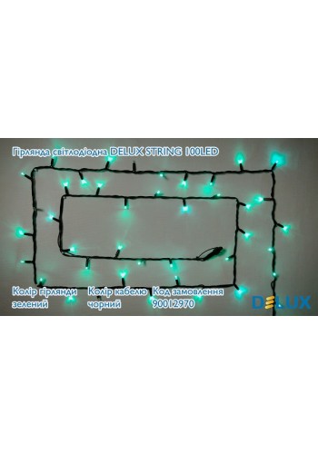 гирлянда внеш DELUX STRING 100LED 10m 20flash зелен/чор IP44 - (90012970)
