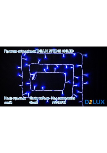 гирлянда внеш DELUX STRING 100LED 10m 20flash синий/бел IP44 - (90012975)
