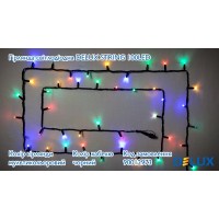 гирлянда внеш DELUX STRING 100LED 10m 20flash мульти/чор IP44 - (90012973)