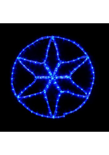 гірлянда зовн DELUX MOTIF Star 6 кін. 60 * 60см 13 flash синій IP44 - (90012984)