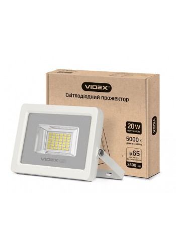 LED Прожектор VIDEX 20W 5000K 220V IP65 VL-F205W