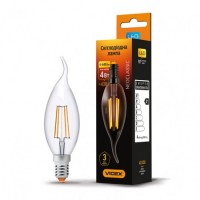 LED лампа VIDEX Fіlament С37Ft 4W E14 4100K 220V